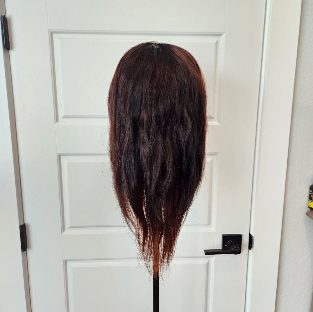 Human Hair Halo Dyed Lacefront Wig - Picture 5 of 9